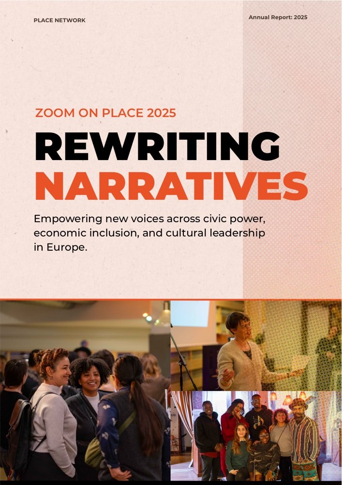 Couverture du rapport annuel Rewriting Narratives 2025 de PLACE